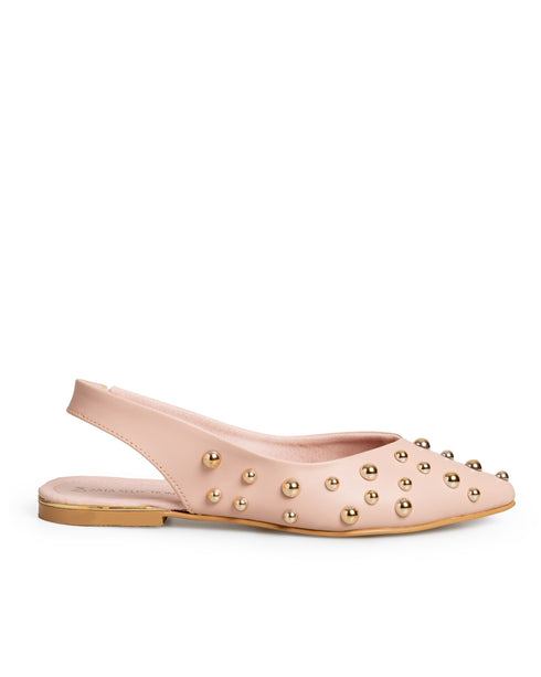 Balerina Rosa Slingback Flat Estoperoles 30K